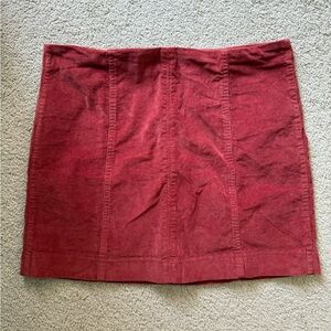 jolt - red corduroy pencil skirt